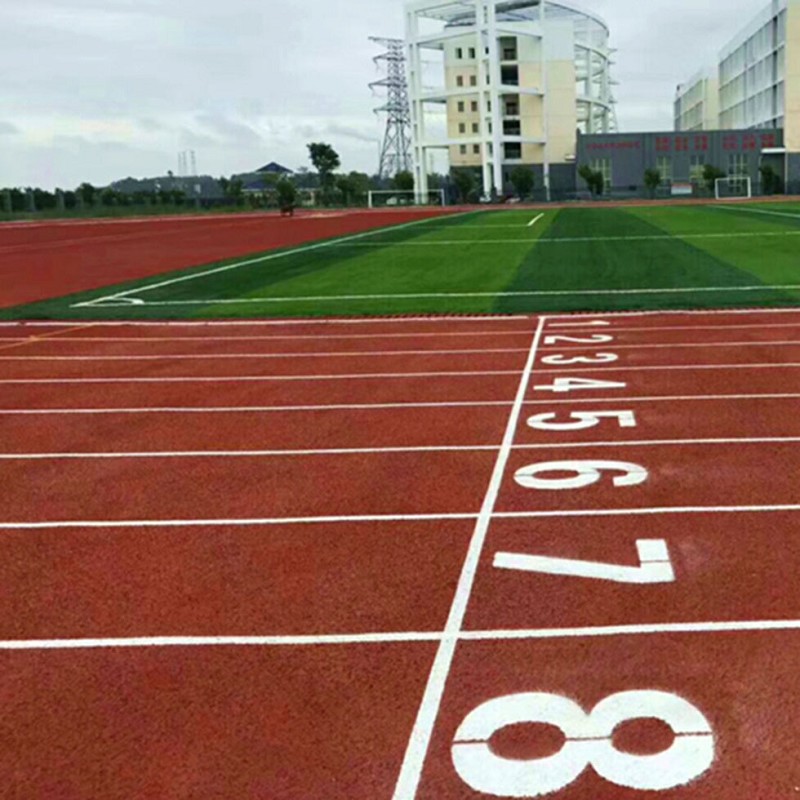 小区150米塑胶跑道,小区塑胶跑田径150m总面积价钱