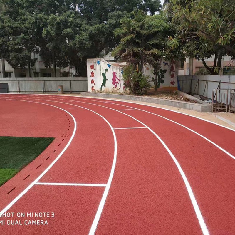 自结纹混合型塑胶跑道造价 定西市自结纹塑胶跑道施工工艺