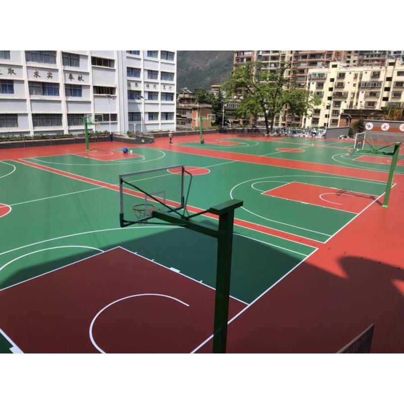 花都体育中心硅PU篮球场及丙烯酸网球场