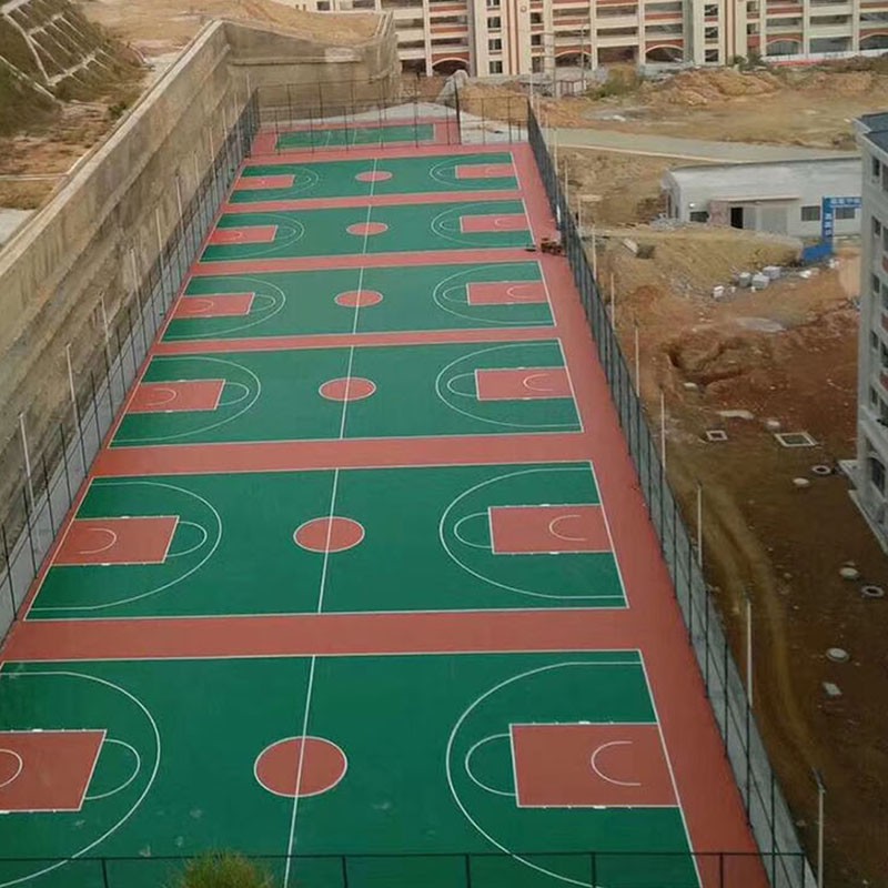 硅pu篮球场 硅pu篮球场施工